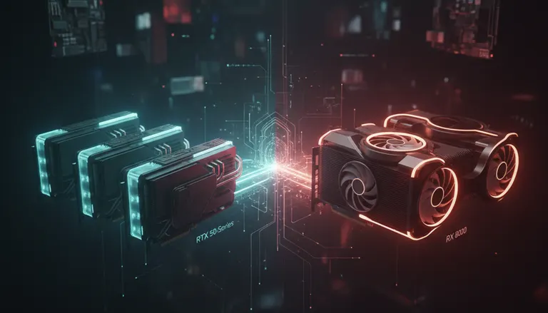 RTX Serie 50 vs RX 8000: Rutas de actualización de GPU 2026 más frescas y silenciosas
