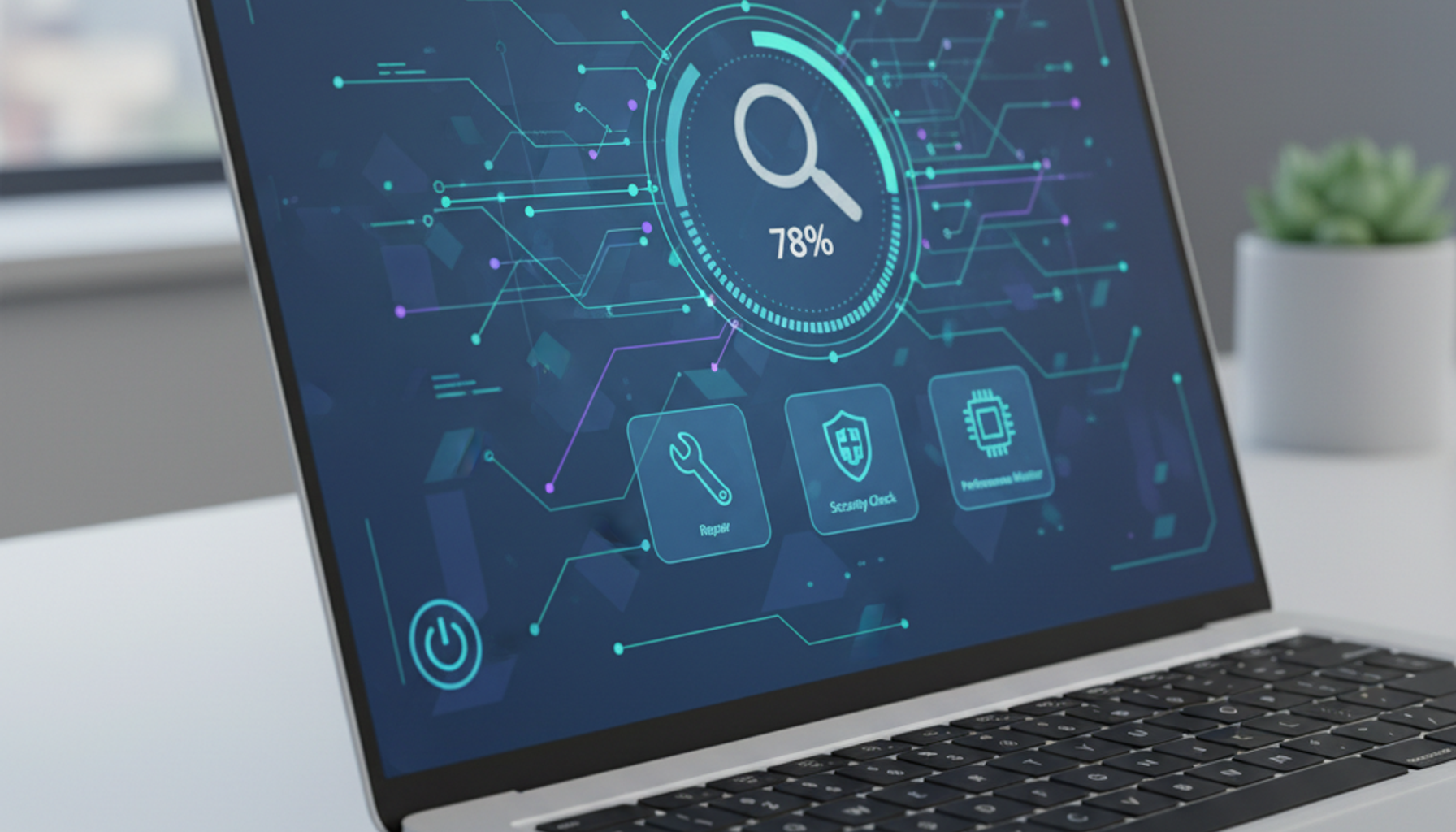 Windows 11 troubleshooting diagnostic tools on laptop screen