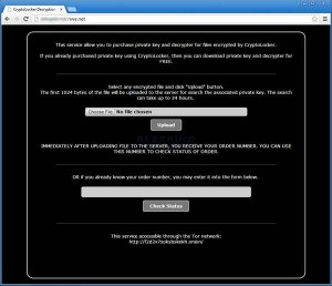 Cryptolocker Payment Screen