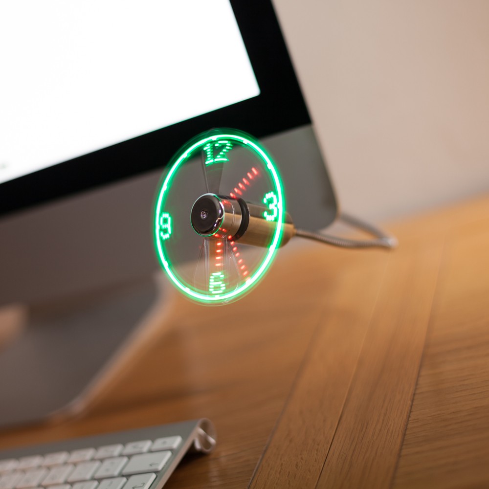 LED USB Clock Fan